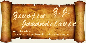 Živojin Jamandilović vizit kartica